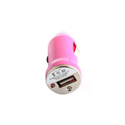 Nabíječka USB adapter 5V, 1A pink - Výstup: 5.0V 1000mA pro navigace, MP3, MP4 a chytré telefony jako je  iPhone, HTC, Samsung..