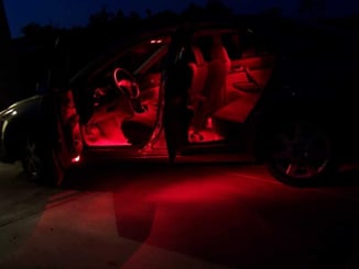 LED pásek / Strip boční - samolepící FLEXIBILE 60cm červený  - led strip možnost vužití . (12).jpg