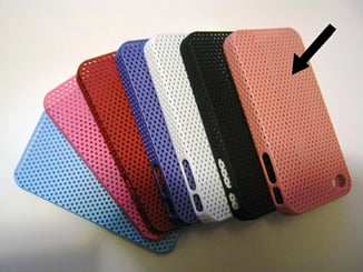 Zadní kryt iPhone 4 / 4GS děrovaný růžový světlý - Kryt iPhone Apple 4G, 4GS.