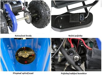 Elektrická čtyřkolka Racer 800W - Elektrická čtyřkolka 800w, Racer dětská (9)