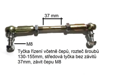 Čepy, spojovací tyčka dětská čtyřkolka - 37 tyčka řízení - kopie (2)