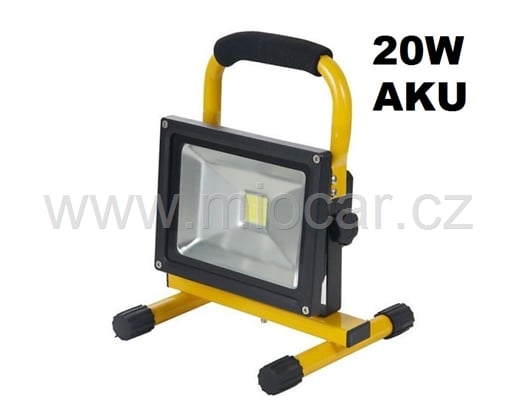 Led reflektor přenosný 20W AKU COB