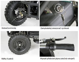 Elektrická čtyřkolka Anaconda 800W - Dětská čtyřkolka (4)