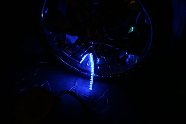 LED pásek  / Strip čelní - FLEXIBILE 24cm modrý - -