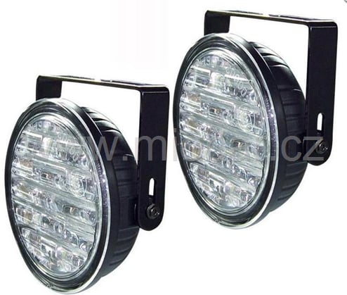 Denní svícení kulatá 18x LED RL CARFACE