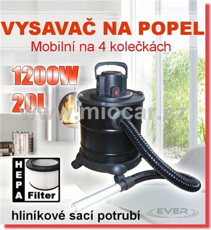Vysavač  na popel  20l průmyslový  1200W