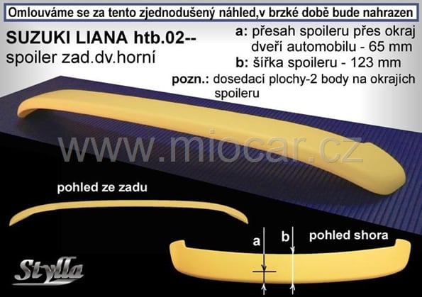 Suzuki Liana 02- horní křídlo / štít