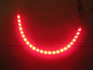 LED pásek / Strip čelní - FLEXIBILE 24cm červený - led strip , lediodový pásek červená  barva (9).JPG