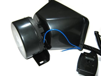 Megafon 100W, 12V,  MAXI s mikrofonem - Megafon do auta 12V, siréna 100W