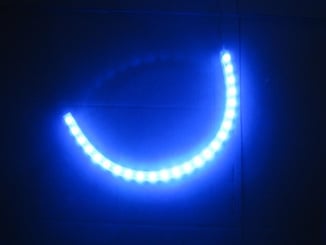 LED pásek  / Strip čelní - FLEXIBILE 24cm modrý - led strip , lediodový pásek modrá  barva (3).JPG