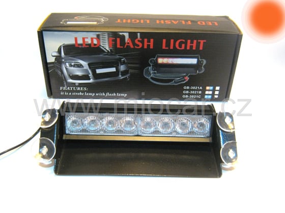 LED Stroboskopy policie MAXI oranžové