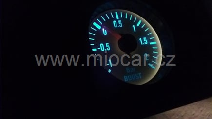 Budík tlak turba -1 - +2 bar bílý - Budík turba Autogaude bílý (11)