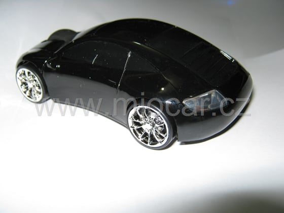 Myš ve tvaru auta Porsche optická USB svítící černá