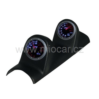 Držák pro přídavné budíky 52 mm na A - sloupek - 2. sloty černý