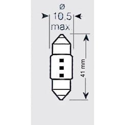 SUFIT SMD žárovka 3 x LED d.41mm 12V bílá, 2KS  - 3x supersvítivá SMD LED 11x41mm, napájecí napětí 12V