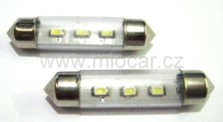 SUFIT SMD žárovka 3 x LED d.41mm 12V bílá, 2KS 