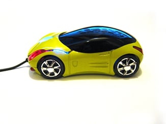 USB myš auto k PC optická tuning svítící žluto zelená - Internet optical mouse. Operační systém: : WIN 98/ ME/ 2000, XP, Vista, Win 7