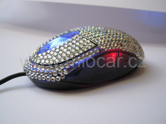 Myš k PC optická   Lady Line  Diamond - svítící stříbrná