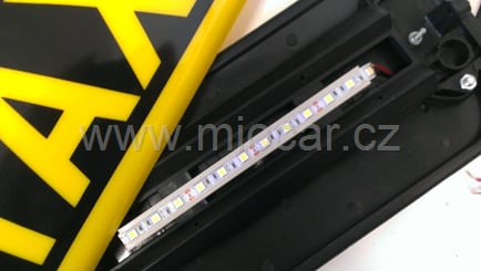 Taxi maják na střechu magnetický 12V, velký LED podsvícení - Taxi maják LED diodový magnetický (1)