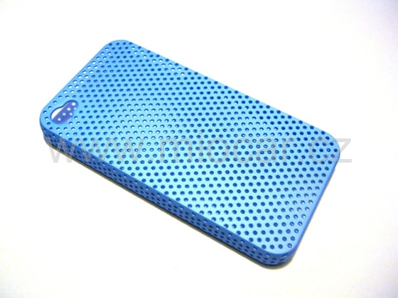 Zadní kryt iPhone 4 / 4GS děrovaný modrý