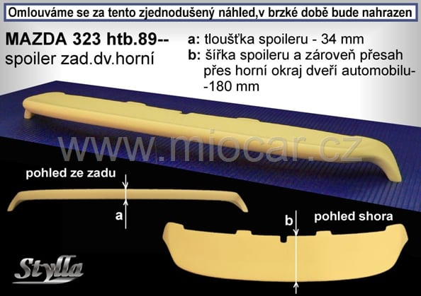 Mazda 323 HTB 5D  horní křídlo