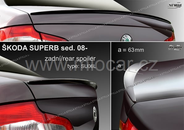 Škoda Superb křídlo / lišta kufru sedan