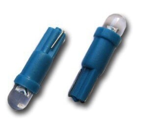 Žárovka LED 1x W2x4,6D (T5) 12V/0,25W modrá