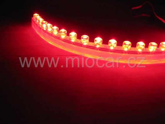 LED pásek / Strip čelní - FLEXIBILE 24cm červený