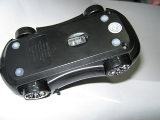 Myš ve tvaru auta Porsche optická USB svítící stříbrná - myš stříbrná  usb tuning  800 dpi 