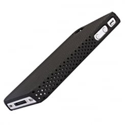 Zadní kryt   iPhone 4 / 4GS děrovaný černý - Výseky pro tlačítka a zdířku nabíjení, děrovaný kryt iPhone 4G.