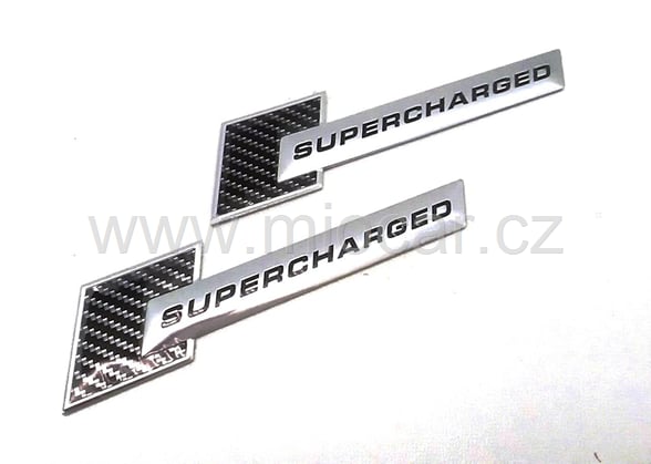 Alu samolepka SUPERCHARGED 2KS Carbon
