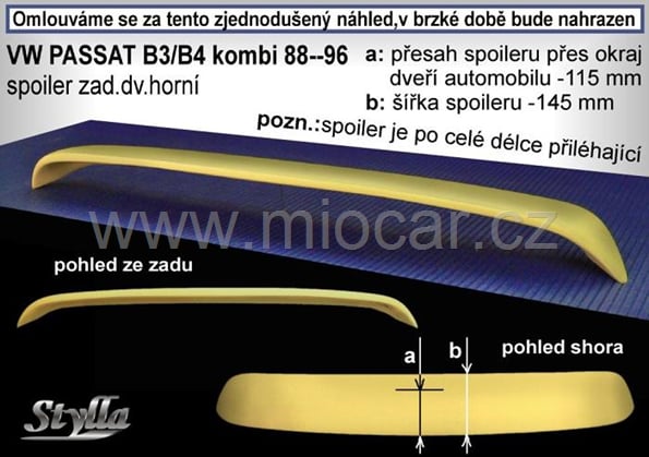 VW Passat B4 combi křídlo / štít 