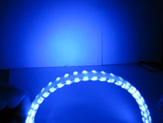 LED pásek  / Strip čelní - FLEXIBILE 24cm modrý - led strip , lediodový pásek modrá  barva (4).JPG
