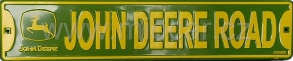 Cedule John Deer Road - prolisovaná