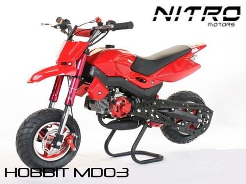 Minibike motard Hobbit Nitro  červená