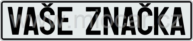 Značka SPZ vlastní nápis 52x11cm plast 