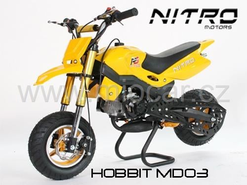Minibike motard Hobbit Nitro žlutá