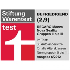 Autosedačka Recaro Monza NOVA SeatFix  - 1_2468_StiftungWarentest_monza_nova_SF.jpg