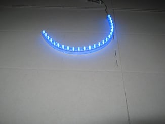 LED pásek  / Strip čelní - FLEXIBILE 24cm modrý - led strip , lediodový pásek modrá  barva (7).JPG
