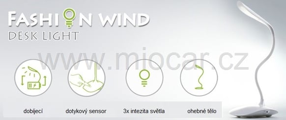Lampa LED dotyková flexibile bílá - lampicka_flexi_dobijeci_usb