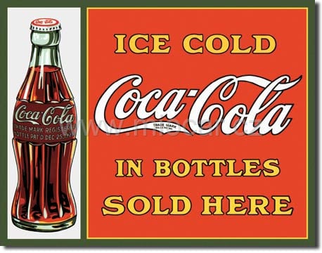 COCA COLA - Sold Here in Bottles