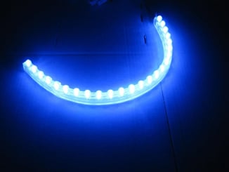 LED pásek  / Strip čelní - FLEXIBILE 24cm modrý - led strip , lediodový pásek modrá  barva (1).JPG