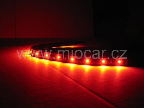 LED pásek / Strip boční - samolepící  FLEXIBILE 30cm červený