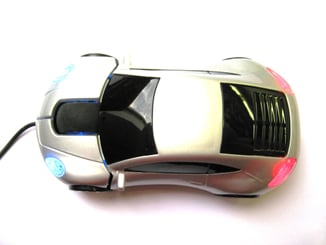 Myš ve tvaru auta Porsche optická USB svítící stříbrná - stříbrná (4).JPG