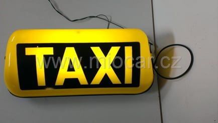 Taxi maják na střechu magnetický 12V, velký LED podsvícení - Taxi maják LED diodový magnetický (4)