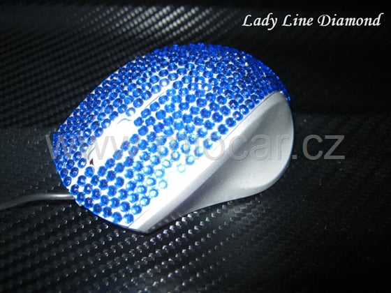Myš k PC optická Lady Line Diamond NT svítící modrá