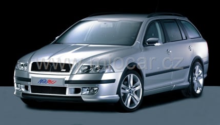  Škoda Octavia II. - Lemy blatníků, ABS černý s rastrem, Facelift - -