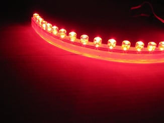 LED pásek / Strip čelní - FLEXIBILE 24cm červený - led strip , lediodový pásek červená  barva.JPG