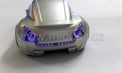 Myš ve tvaru auta FF stříbrná, svítící - myš auto USB  stříbrná 5070 (10)