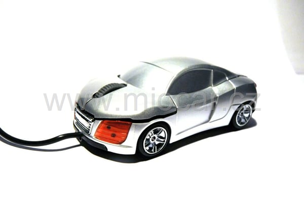 Myš auto USB AUDI R8 notebook stříbrná